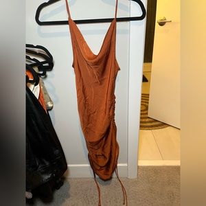 Free People, burnt orange silk dress. Never worn